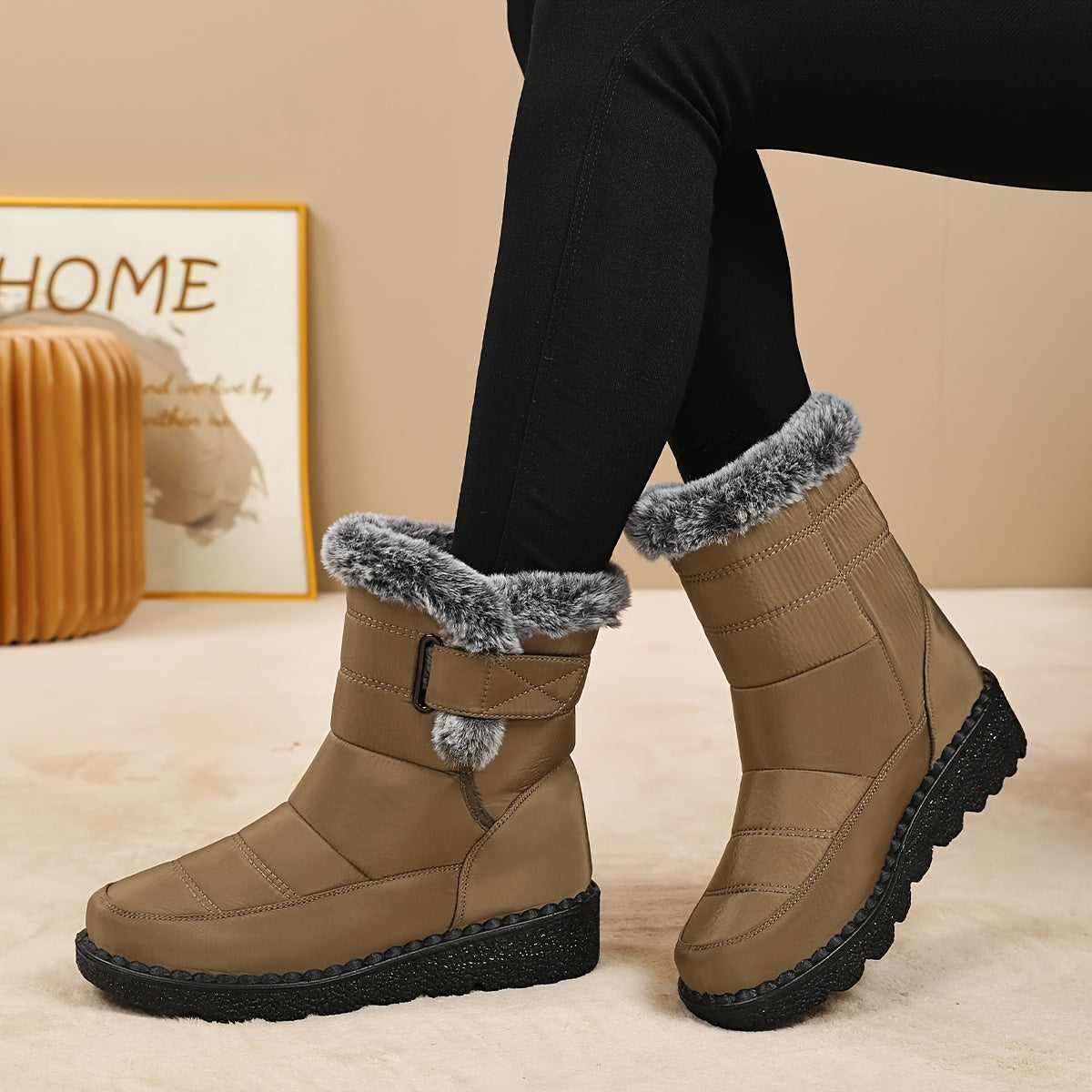Fleece-Lined Warm Waterproof Anti-Slip Orthopedic Boots