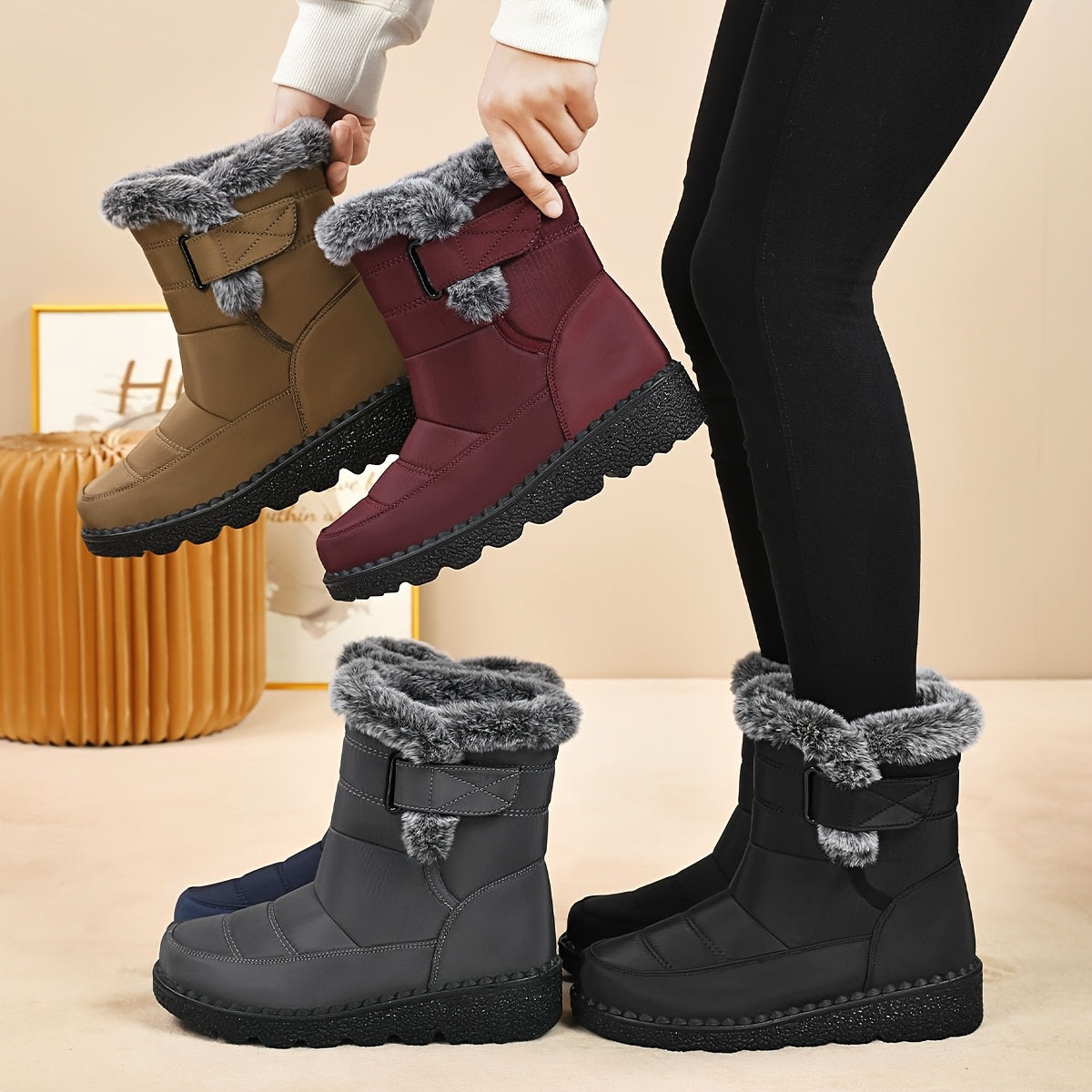 Fleece-Lined Warm Waterproof Anti-Slip Orthopedic Boots