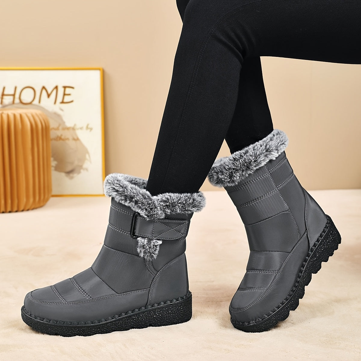Fleece-Lined Warm Waterproof Anti-Slip Orthopedic Boots