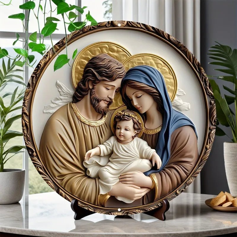 Catholic Home Decor – Modern Holy Family Protection Wall Art
