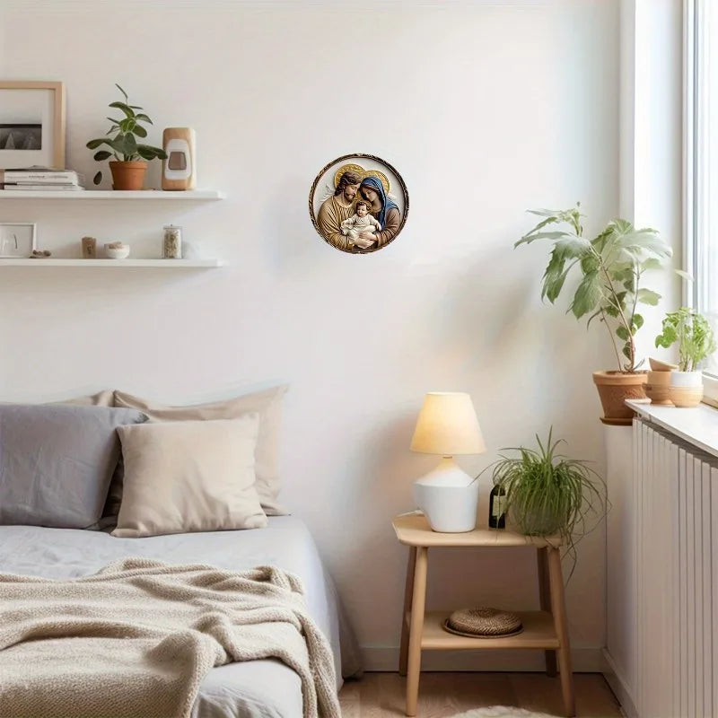 Catholic Home Decor – Modern Holy Family Protection Wall Art