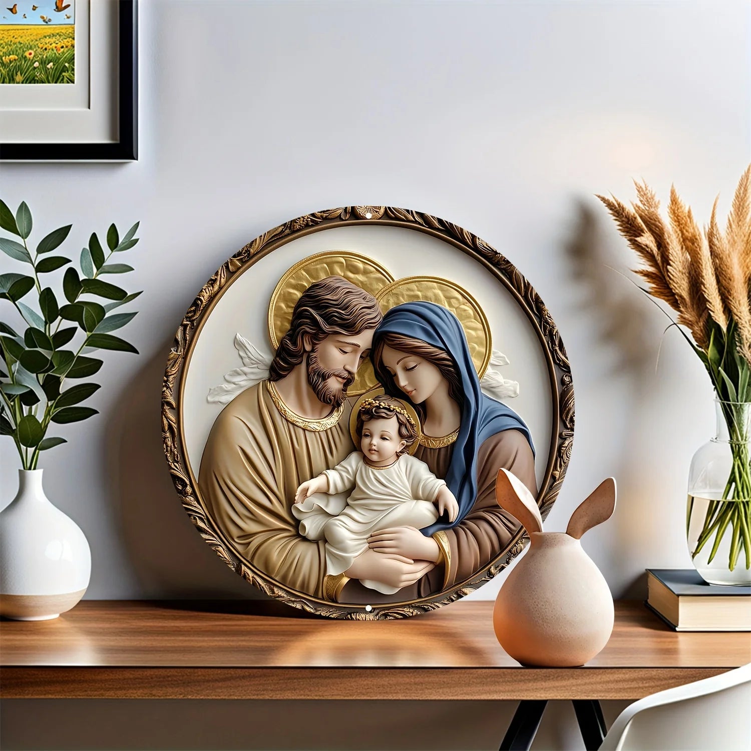 Catholic Home Decor – Modern Holy Family Protection Wall Art