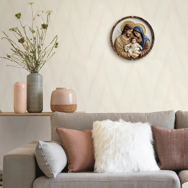 Catholic Home Decor – Modern Holy Family Protection Wall Art