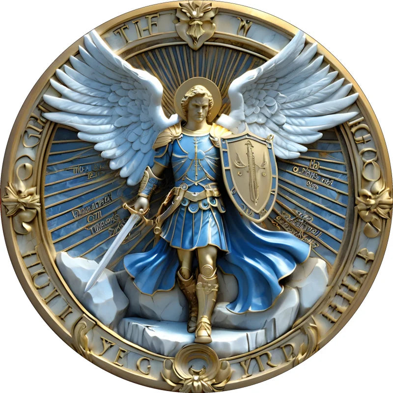 Catholic Home Decor - Blessed Family Protection Guardian Angel