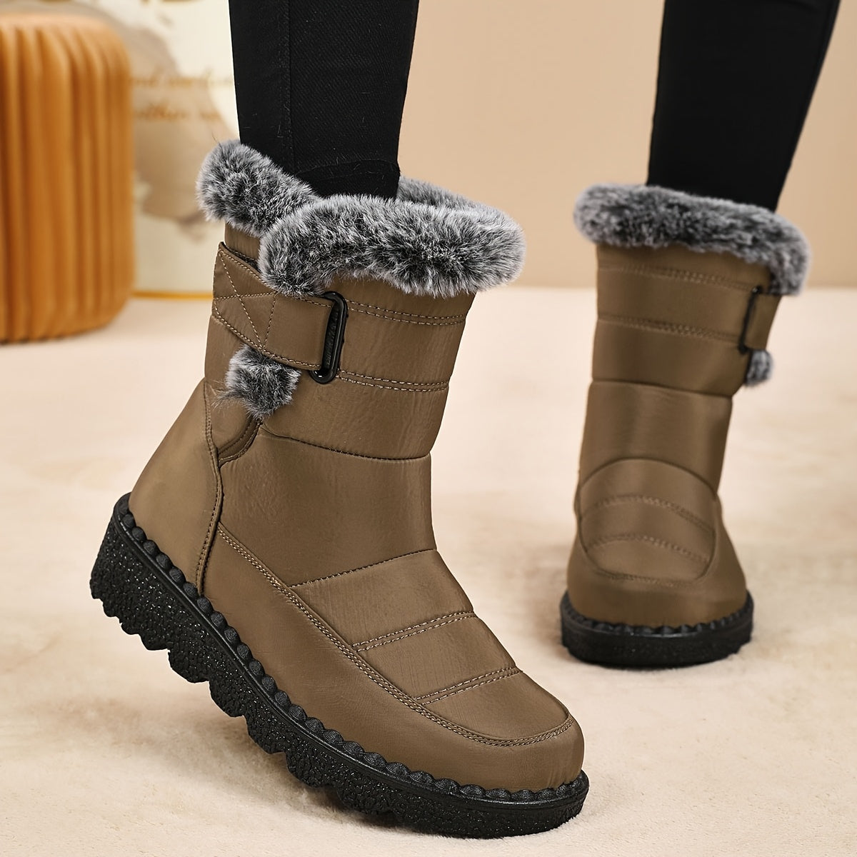 Fleece-Lined Warm Waterproof Anti-Slip Orthopedic Boots